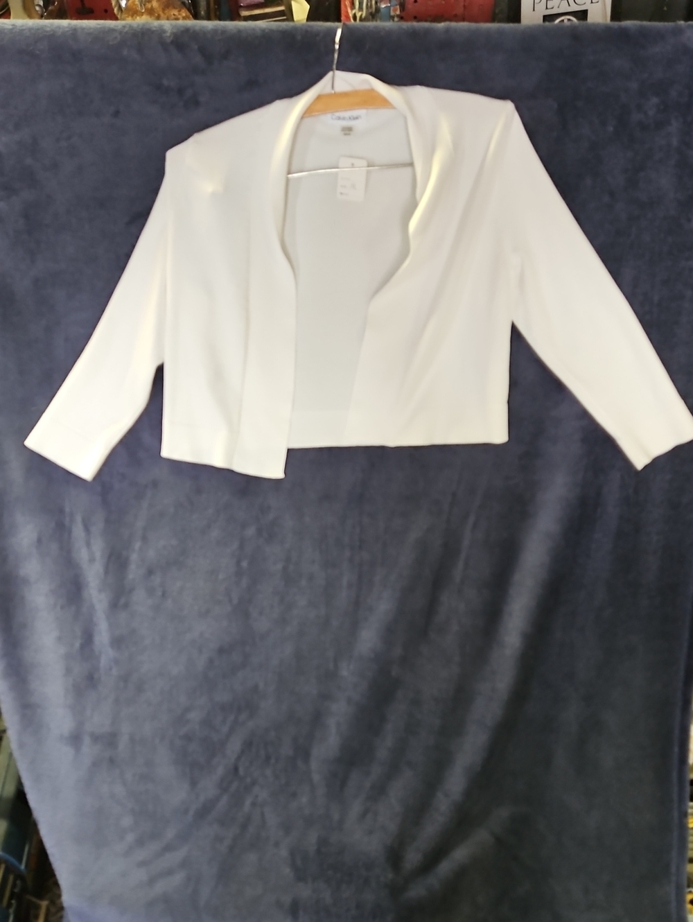 Calvin Klein White Cropped Bolerro